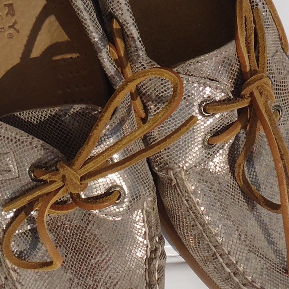 Sperry Women's Sneakers in Shimmering Gold and Tan - Picture 12 of 12